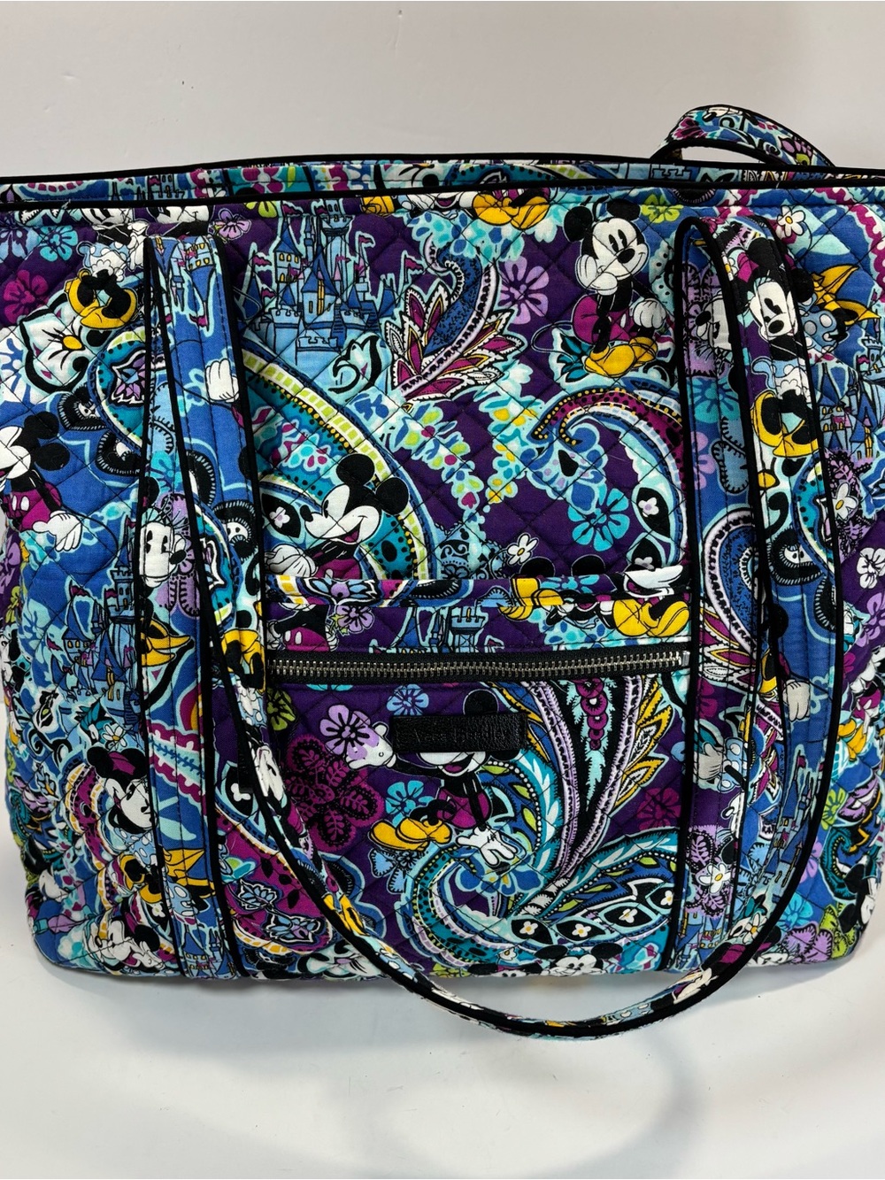 Vera Bradley Disney Parks Iconic Vera Tote Mickey's Paisley Celebration-Like New